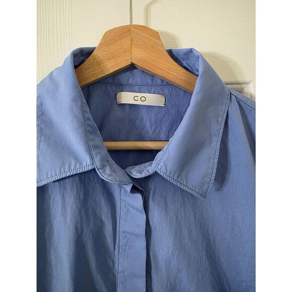CO Cotton Poplin Blue Blouse Shirt L $595 - Picture 7 of 9